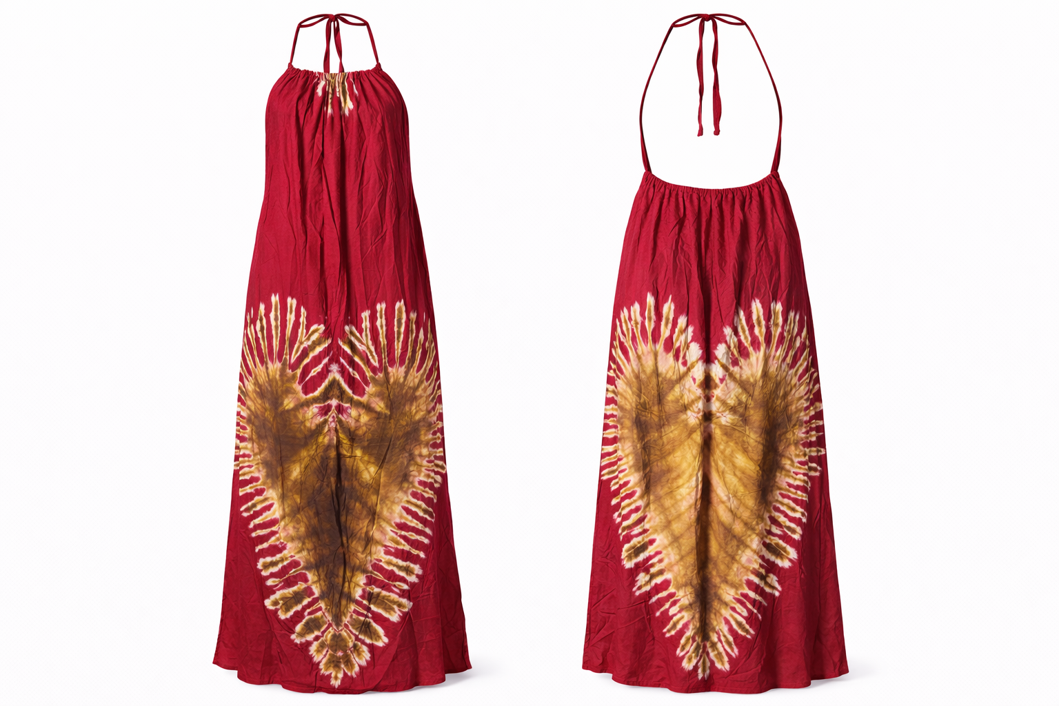 Sunset Aura Halter Maxi Dress